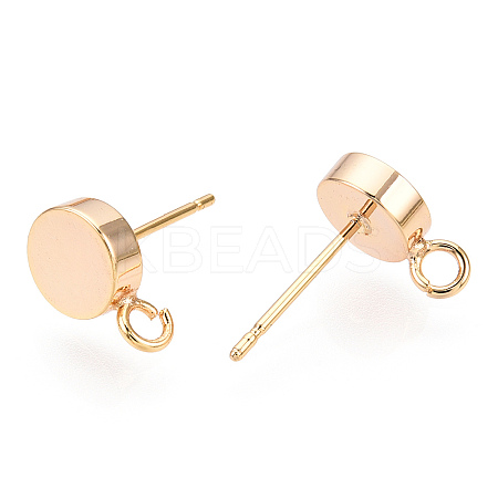 Brass Stud Earring Findings KK-WH0065-09C-G-1