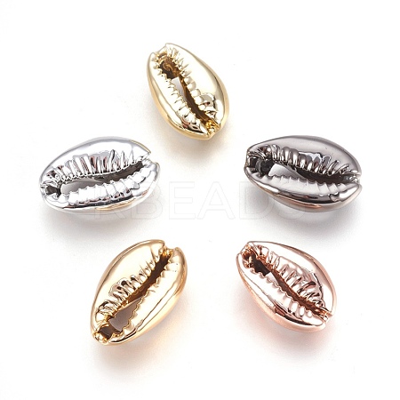 Electroplated Natural Shell Beads X-BSHE-O017-13-1