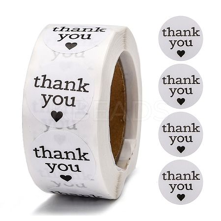 1 Inch Thank You Stickers X-DIY-G025-J04-1