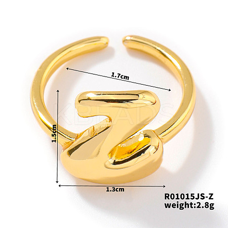 Fashionable Letter Brass Open Cuff for Women UR6840-26-1