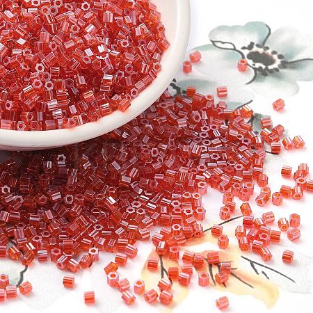 Transparent Colours Luster Glass Seed Beads SEED-S042-20B-02-1