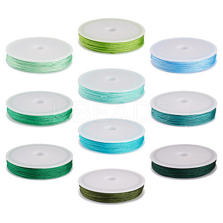 10Pcs 10 Colors Polyester Cord OCOR-TAC0040-01C-1