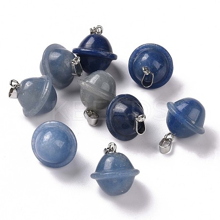 Dyed & Heated Natural Blue Aventurine Pendants G-B041-01P-09-1