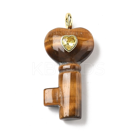Natural Tiger Eye Pendants G-C274-05D-1