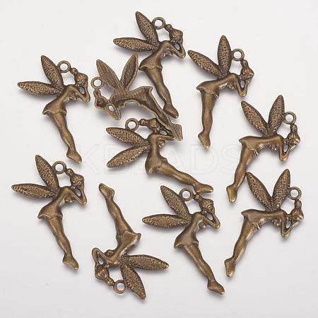 Zinc Alloy Fairy Sprite Charms PALLOY-QA1977-AB-FF-1