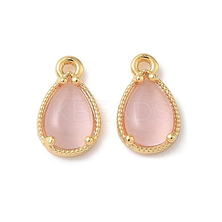 Brass Crushed Ice Cut Cubic Zirconia Pendants KK-D024-26B-G-1