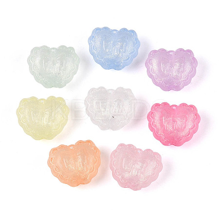 Luminous Frosted Transparent Acrylic Beads TACR-T029-25M-1