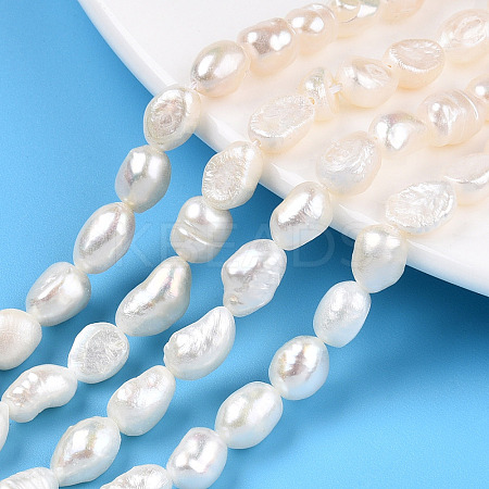 Natural Cultured Freshwater Pearl Beads Strands X1-PEAR-N014-06B-1