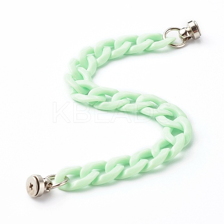 Opaque Acrylic Curb Chain Phone Case Chain HJEW-JM00512-04-1