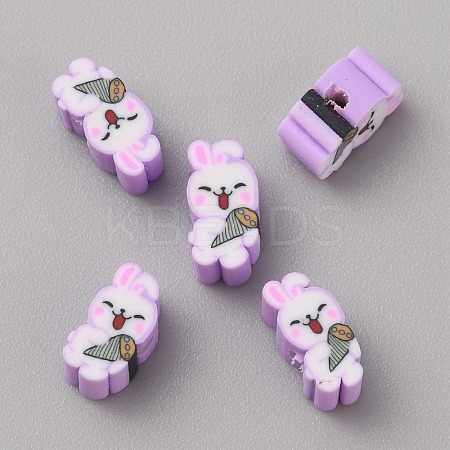 Cartoon Handmade Polymer Clay Beads CLAY-WH0011-03E-1