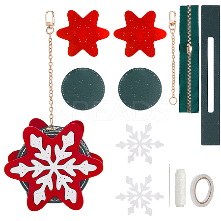 DIY Christmas Mini Snowflake Purse Making Finding Kit DIY-WH0410-90A-1