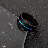 316L Surgical Stainless Steel Wide Band Finger Rings RJEW-T005-10-02-3