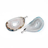 Dyed Natural Druzy Agate Slice Big Pendants G-N344-44-2