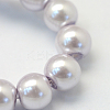 Baking Paint Pearlized Glass Pearl Round Bead Strands HY-Q003-10mm-25-3