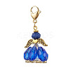 Angel Glass Beaded & Alloy Pendant Decorations HJEW-MZ00190-3