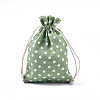 Polycotton(Polyester Cotton) Packing Pouches Drawstring Bags ABAG-T007-01F-4
