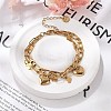 304 Stainless Steel Multi-Strand Charm Bracelets BJEW-C089-02G-1