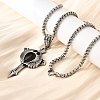 304 Stainless Steel Sword Pendant Necklaces for Women Men NJEW-Z076-02AS-3