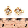 Brass Micro Pave Cubic Zirconia Charms KK-N263-65G-3