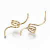Brass Stud Earring Findings KK-T062-50G-NF-2