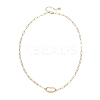 304 Stainless Steel Screw Carabiner Lock Pendant Paperclip Chain Necklaces NJEW-JN05860-01-4
