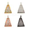 4Pcs 4 Colors Brass Micro Pave Cubic Zirconia Tube Bails KK-DR0001-17-1