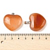 Natural Red Agate Pendants G-A249-04B-04P-3
