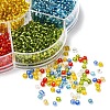7 Colors Glass Round Seed Beads SEED-YW0001-24B-01-4