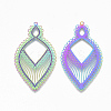 Ion Plating(IP) 304 Stainless Steel Filigree Big Pendants STAS-S108-78-2
