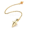 Brass Dowsing Pendulum Big Pointed Cone Pendants KK-H491-06-2