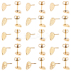 Unicraftale 30Pcs 5 Style Ion Plating(IP) 304 Stainless Steel Stud Earring Findings STAS-UN0035-28-1