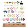 Opaque & Transparent Resin Cabochons RESI-CJ0002-44-2