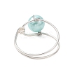 Shell Pearl with Copper Wire Finger Rings RJEW-JR00980-5