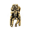 Brass Frog Miniature Figurines Statues for Home Office Desktop Ornament KK-S335-09AB-1