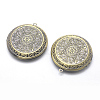 Brass Locket Pendants X-KK-F717-21AB-NR-2