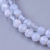 Natural Blue Lace Agate Beaded Necklaces NJEW-K114-B-A08-2