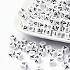 Letter Acrylic European Large Hole Beads X-OPDL-R050-10mm-A-1