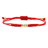 Stylish Unisex Round Brass Bead Braided Bracelets OJ1564-2-1