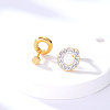 Elegant Round Circle Brass Stud Earrings NB2152-3