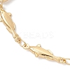 Brass Fish Link Chain Bracelet Makings AJEW-JB01419-3