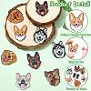 35Pcs 7 Styles Opaque Printed Acrylic Pendants OACR-CJ0002-64-3
