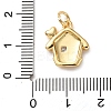 Brass Micro Pave Cubic Zirconia Pendants LS-KK-I383-05G-02-3