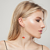 2 Pairs 2 Colors Resin Fish & Glass Ball Asymmetrical Earrings EJEW-AN0002-32-4