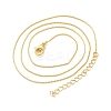 Brass Curb Chains Necklace for Men Women NJEW-G029-01G-3