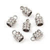 Tarnish Resistant 201 Stainless Steel Cord Ends X-STAS-R063-27-1