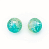 Round Two Tone Crackle Glass Beads X-CCG-Q002-6mm-M-2