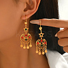 Moon with Star Alloy Chandelier Earrings KY9865-4