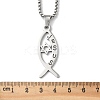 201 Stainless Steel Religion Jesus Fish Pendant Necklaces LS-NJEW-H065-05P-3
