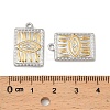 304 Stainless Steel Rhinestone Pendants STAS-T068-69GP-3