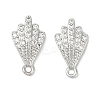 Brass Micro Pave Cubic Zirconia Stud Earring Findings KK-Z094-13P-1